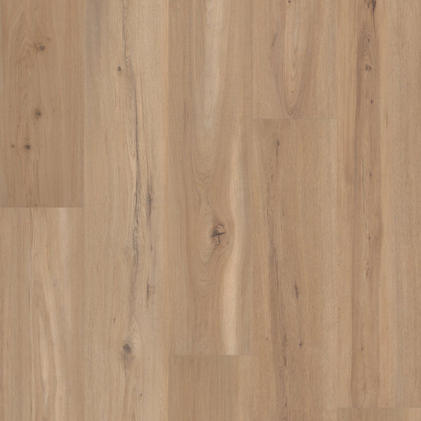 A close-up image of Blonde Oak vinyl flooring, showcasing its wood grain pattern.